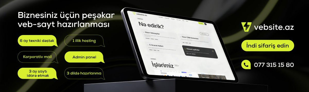 vebsite.az — peşəkar veb-sayt hazırlanması